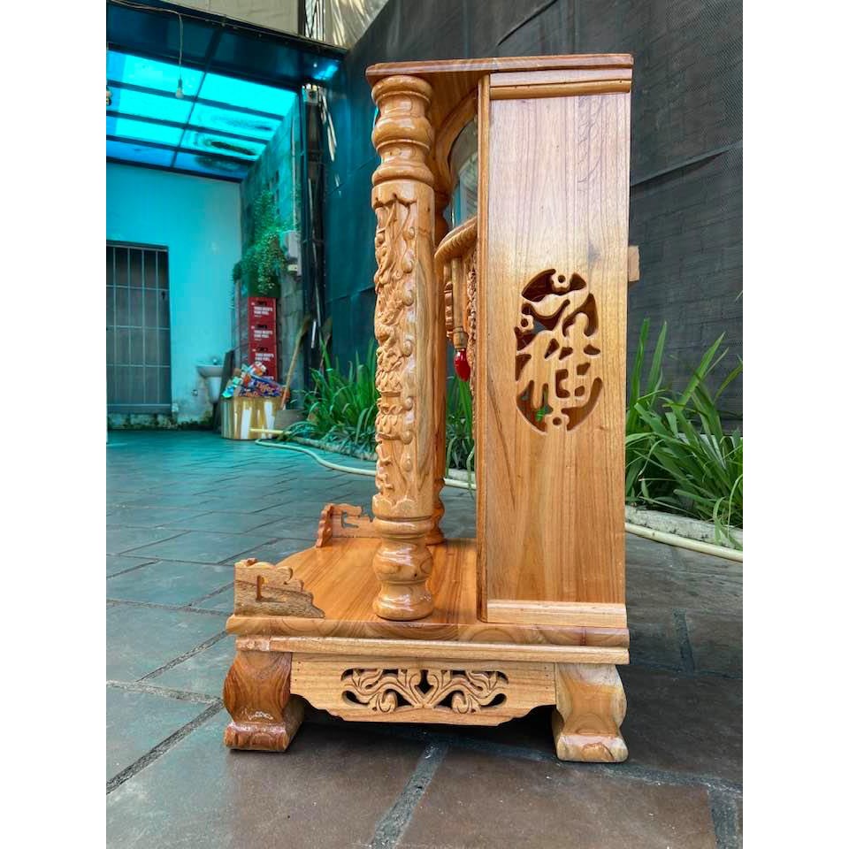 Bàn thờ thần tài ông địa xaon hộp đèn ngang 48 X 81 cm