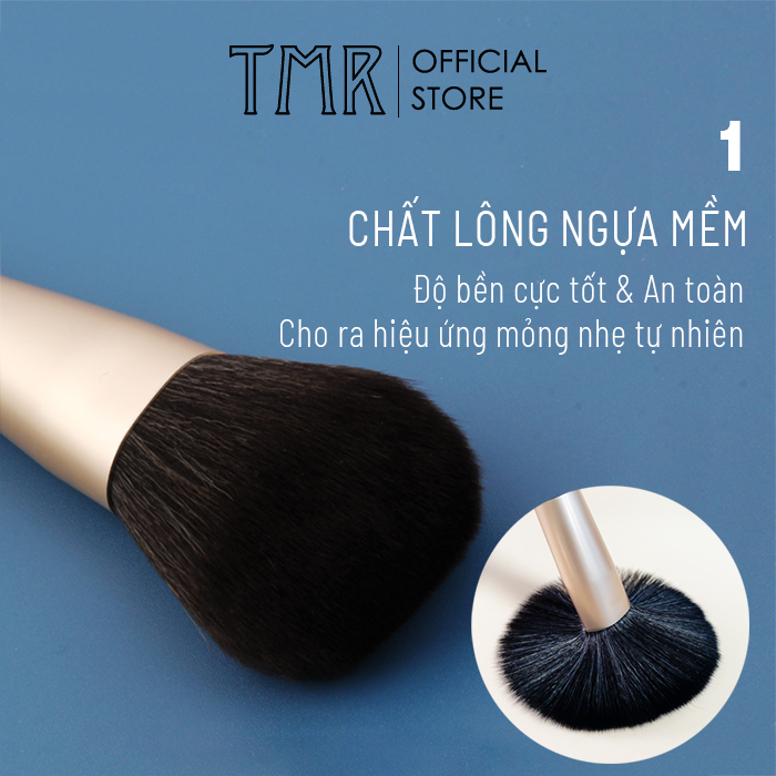 Cọ Sweet Powder Brush TMR chính hãng , Cọ Trang Điểm Má, Cọ Khối, Cọ Phủ Phấn , Makeup cơ bản với nhiều phong cách cùng