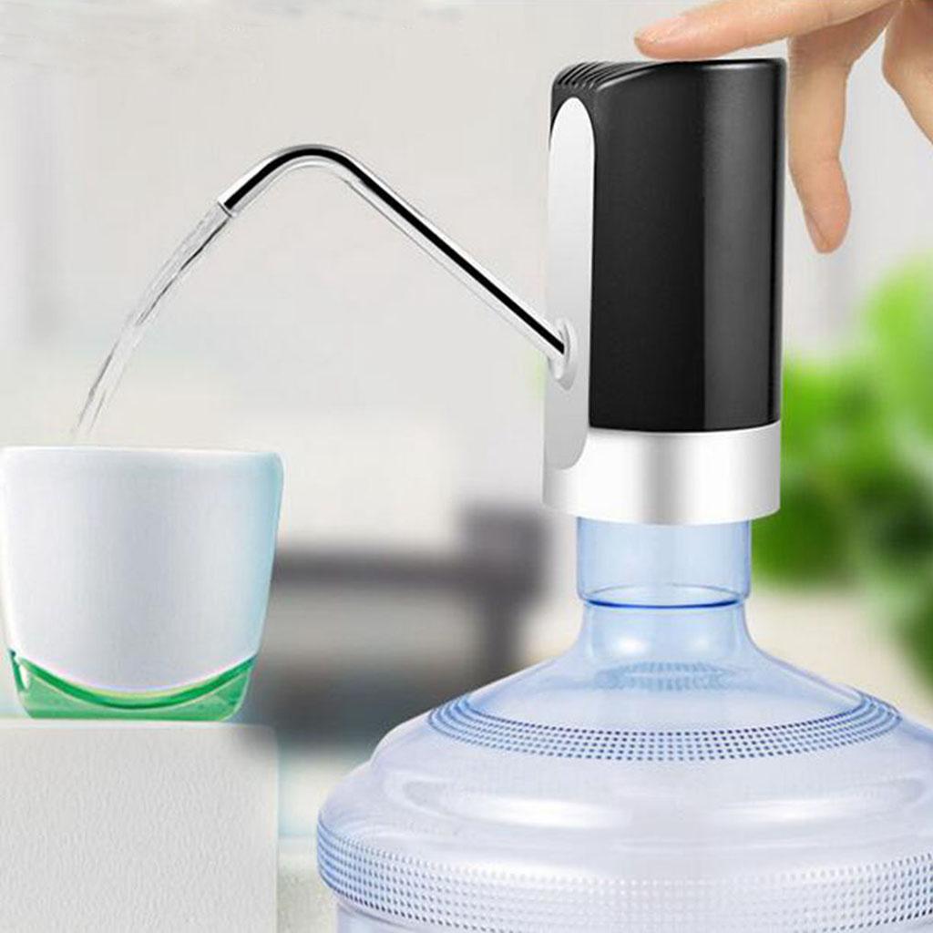 Household Electric Automatic Water Bottle Pump Dispenser Rechargeable Black