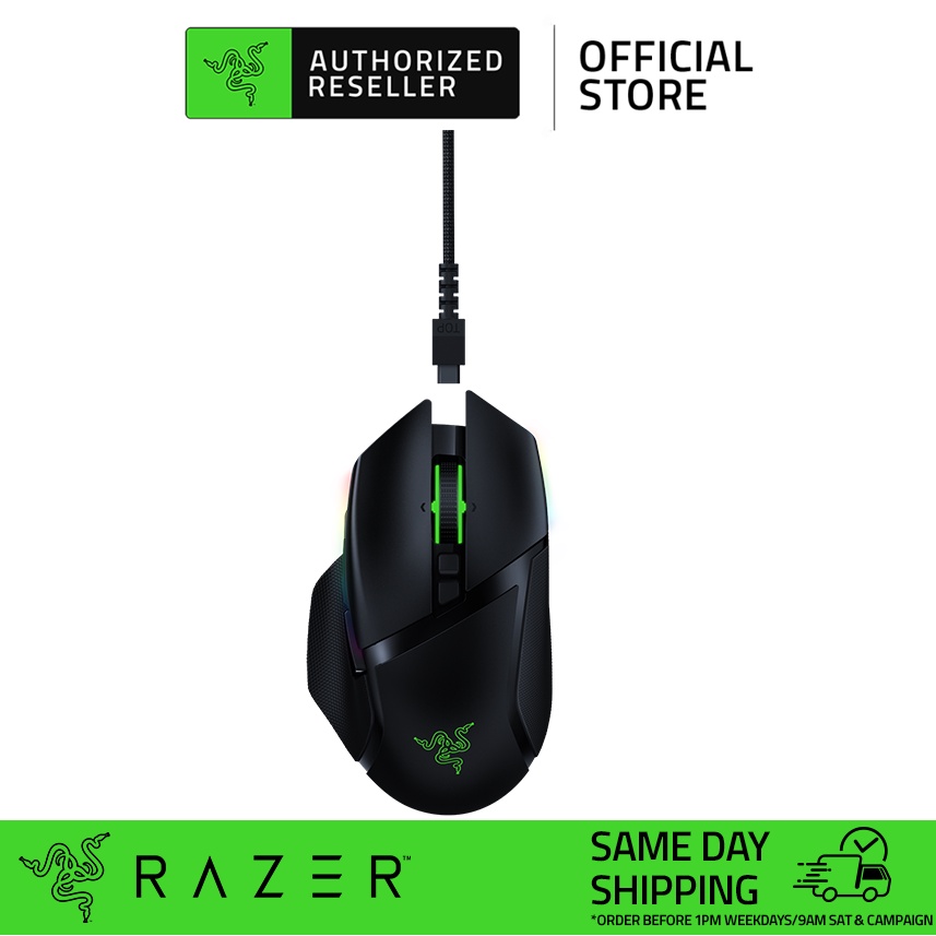Razer Basilisk Ultimate Wireless Gaming Mouse with 11 Programmable Buttons &amp; Charging Dock Hàng nhập khẩu
