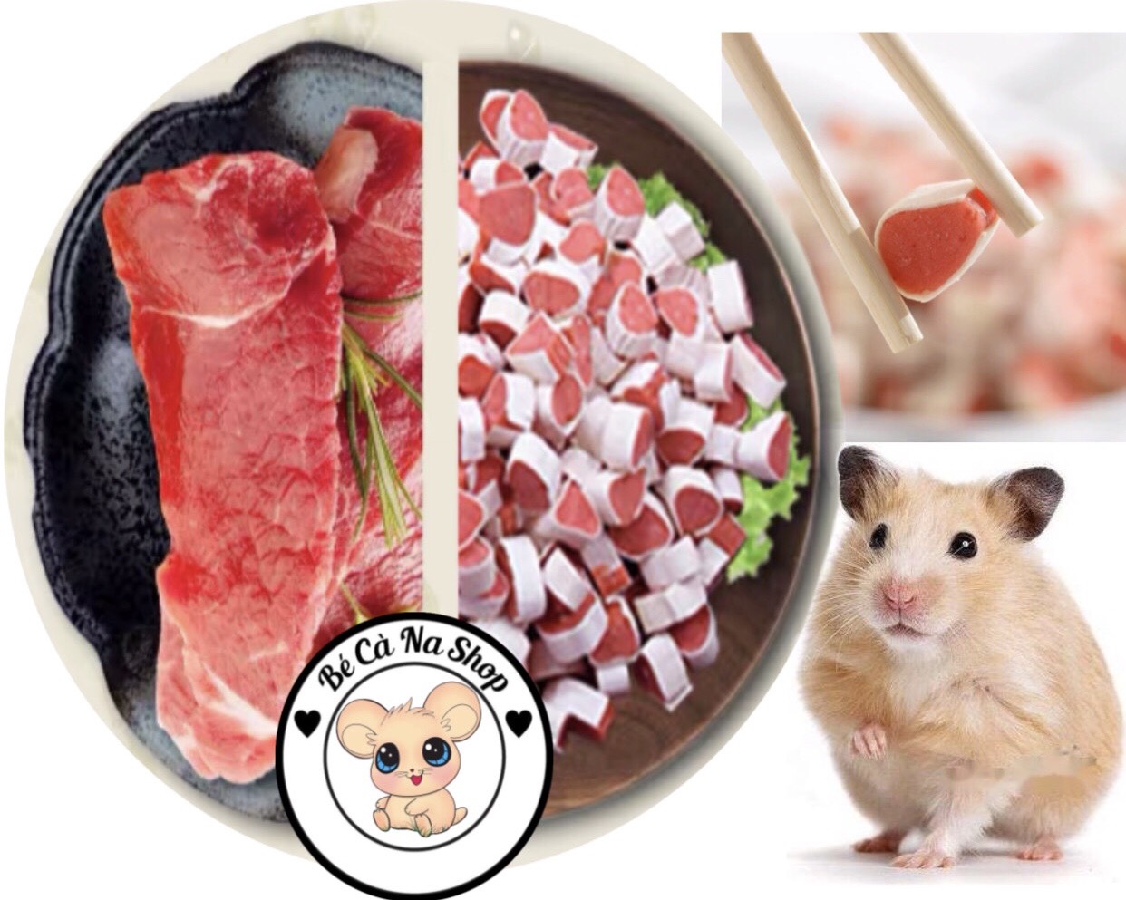 Shushi bò cuộn tròn bổ dưỡng .thức ăn cho hamster thỏ bọ sóc chinchilla ..