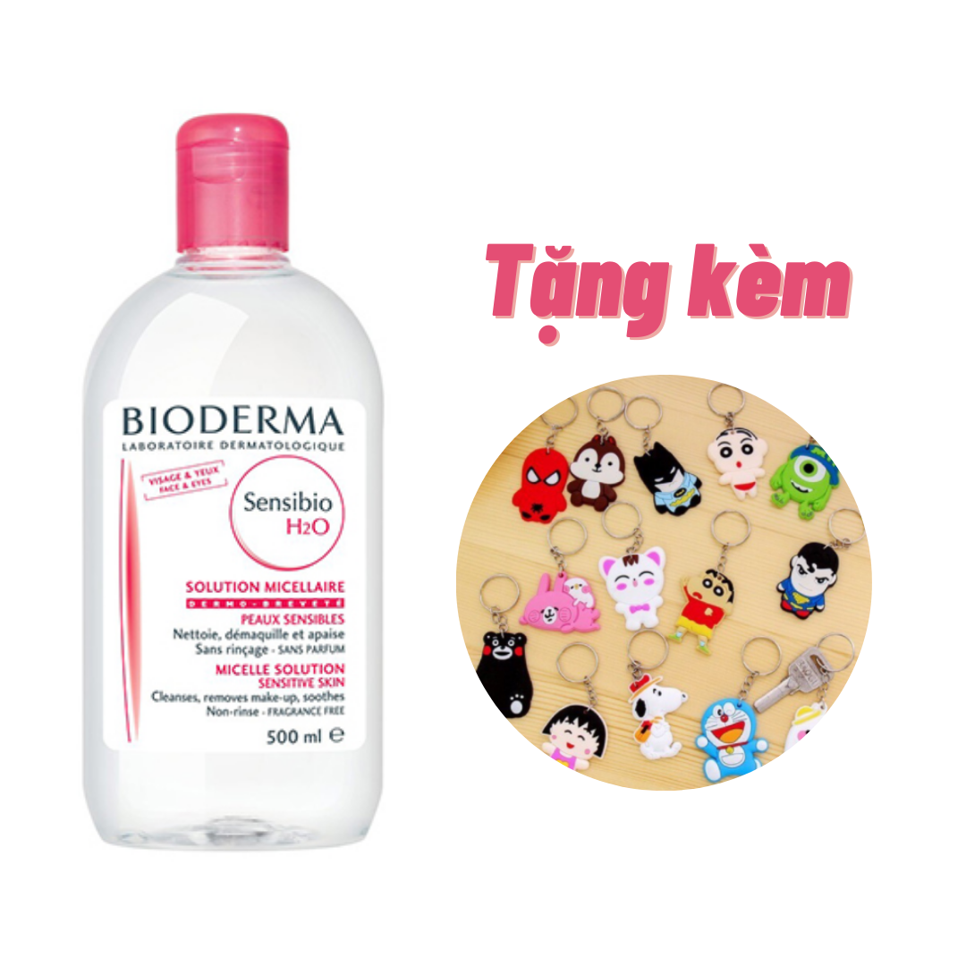 Nước Tẩy Trang Dành Cho Da Nhạy Cảm BIODERMA Sensibio H2O 500ml - Tặng 1 Móc Khóa Nhựa 2 Mặt