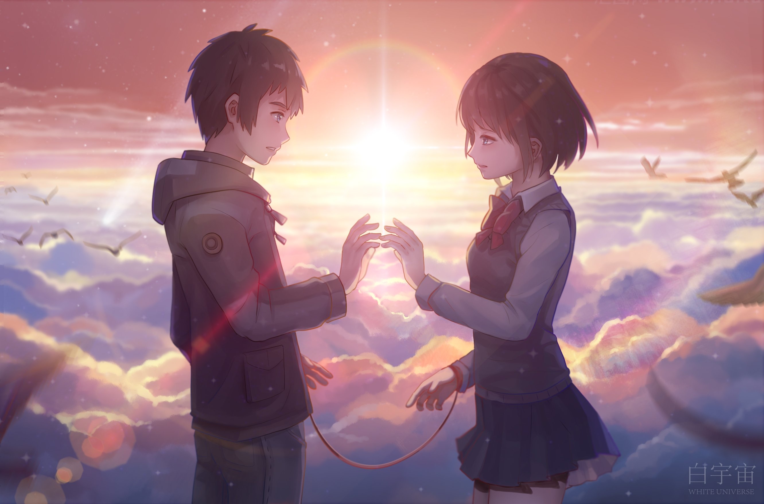 Poster 8 tấm A4 Kimi No Na Wa Your Name anime tranh treo album ảnh in hình đẹp (MẪU GIAO NGẪU NHIÊN)