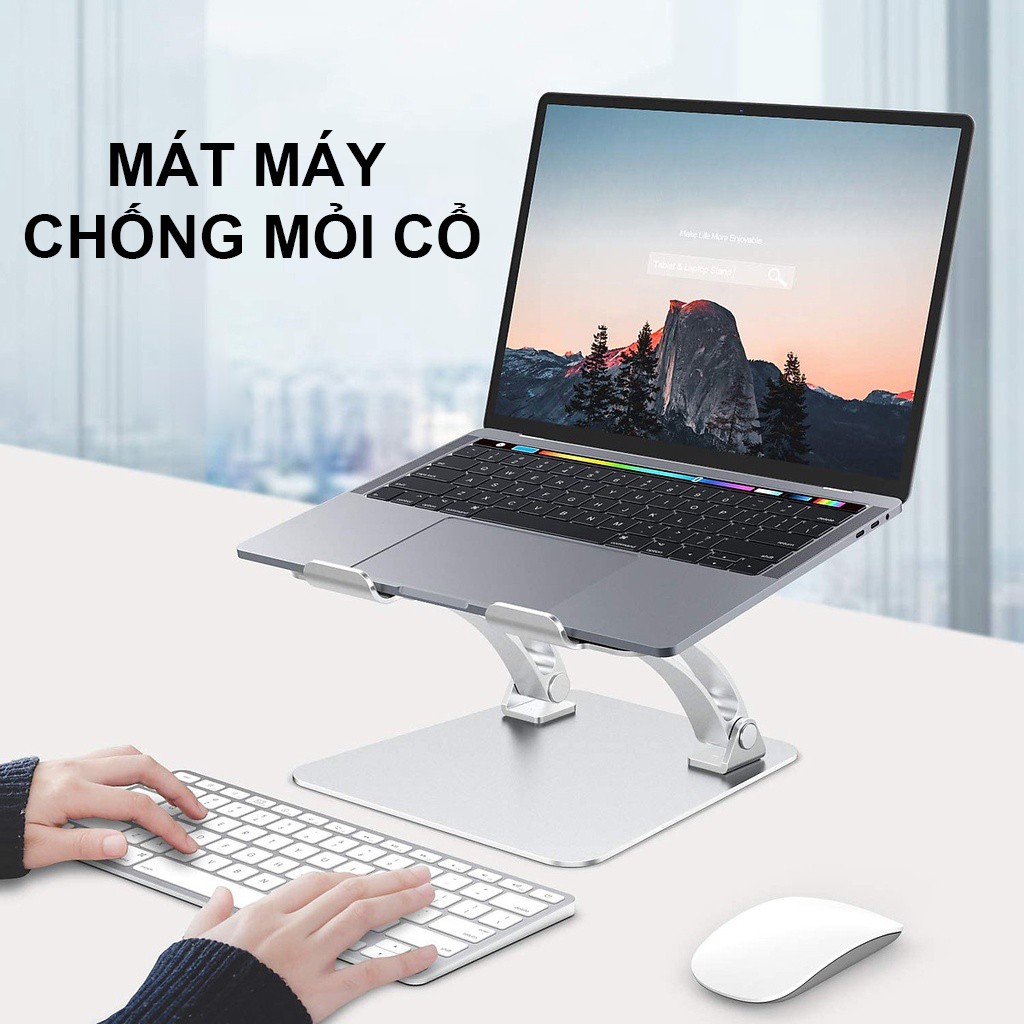 Giá Đỡ Laptop Hợp Kim Nhôm Cao Cấp, Hỗ Trợ Tản Nhiệt, Chống Trơn Trượt Tiện Lợi Dành Cho Máy Tính, Ipad 10-17inch Hàng Chính Hãng