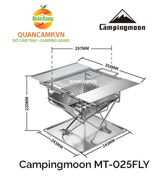 Bếp nướng dã ngoại xếp gọn Campingmoon MT-025 FLY