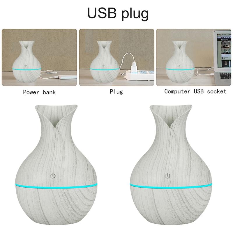 Nhiều Màu Sắc Dạ Quang Hạt Gỗ Thông Minh Máy Tạo Độ Ẩm Không Khí USB Sương Bổ Sung Hương Thơm Khuếch Tán Cực Hoạt Động Phun Sương Tạo Ẩm Hình Ếch Con Retailsale