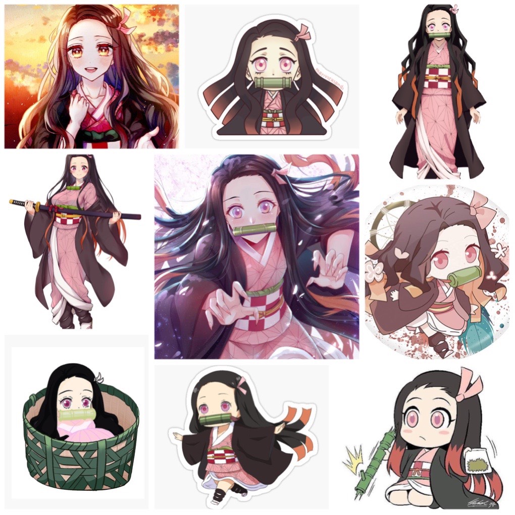 Set 60 Sticker Kamado Nezuko-Kimetsu no Yaiba