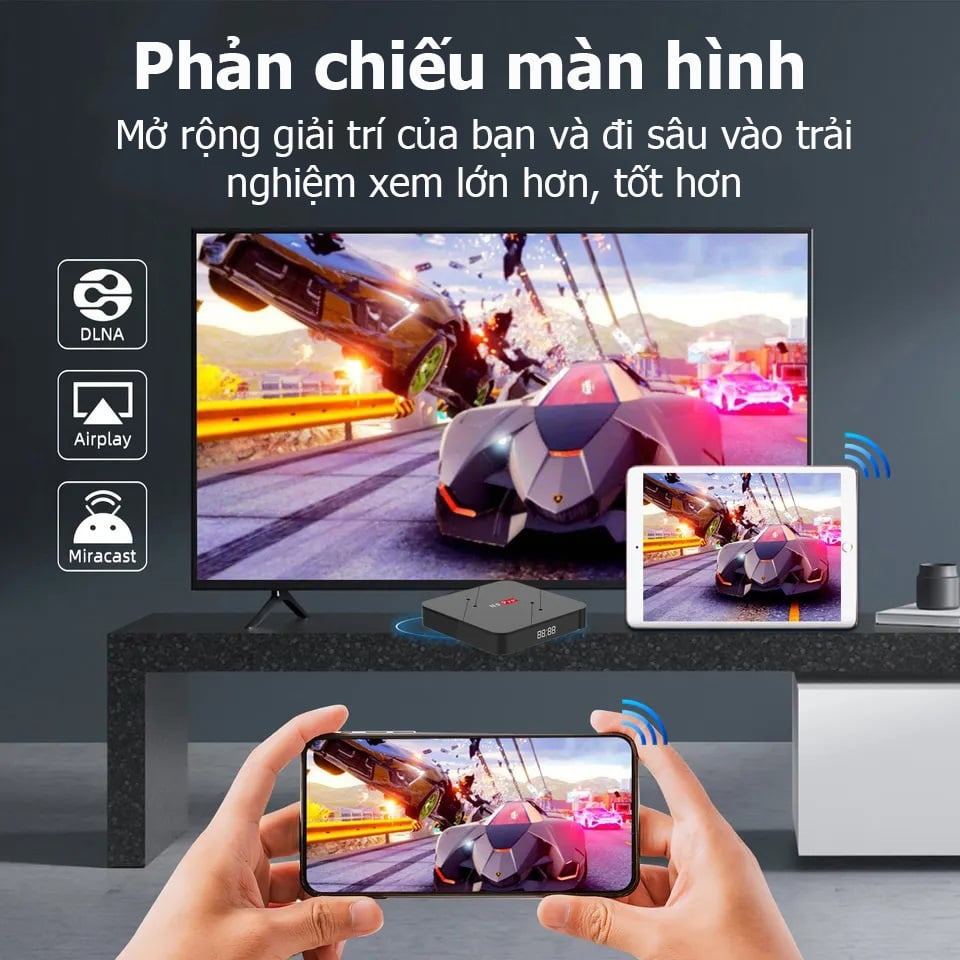 Magicsee box N5 pro Ram 4G bluetooth, Android 11, wifi kép 2 băng tần, cài sẵn ứng dụng xem truyền hình cáp, phim HD miễn phí vĩnh viễn - Hàng Nhập Khẩu