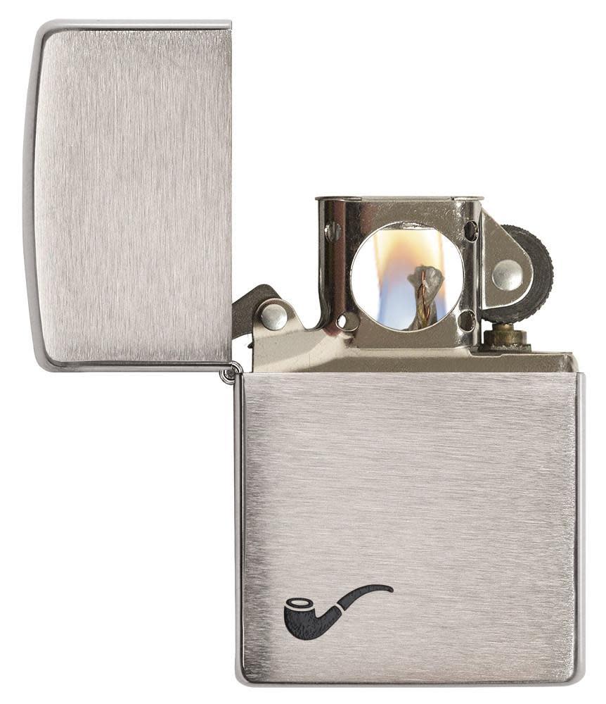 Bật Lửa Zippo Pipe Brushed Chrome 200PL