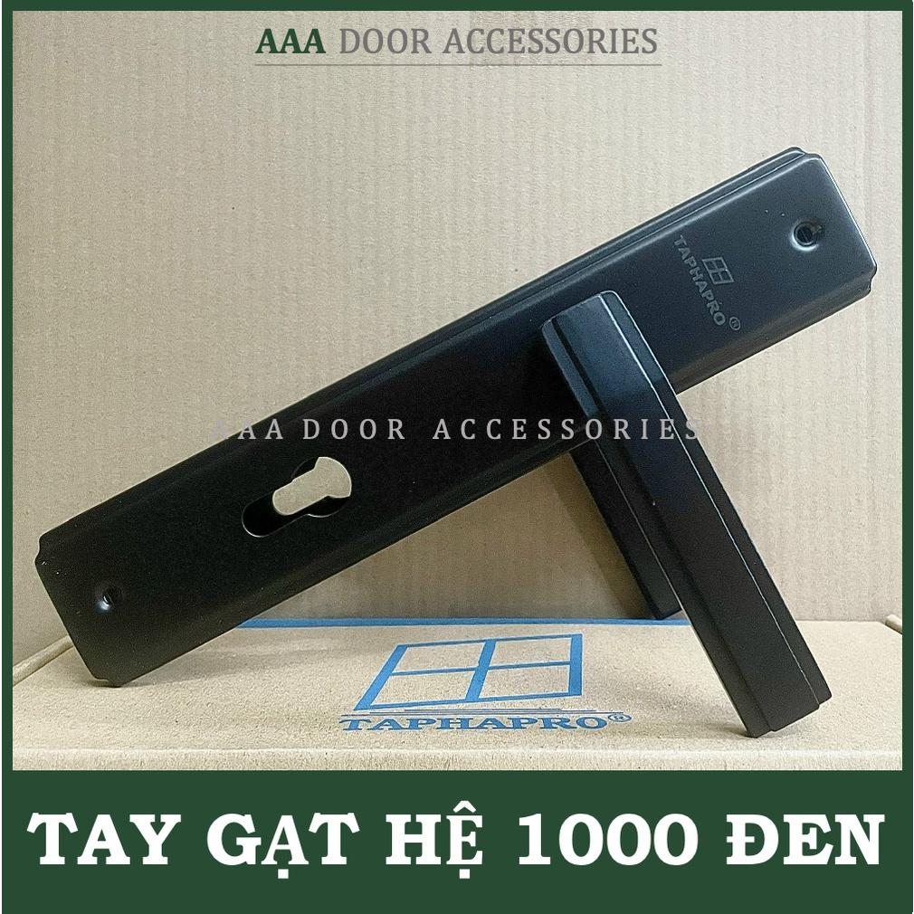 Khoá tay gạt cửa đi màu ĐEN hệ 1000 dùng cho cửa nhôm, sắt, gỗ đố 4x8