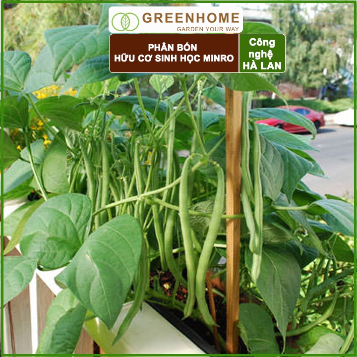 Phân Bón Hữu Cơ Greenhome, Minro, Bao 700g, Sinh Học Giúp Cây Khoẻ, Ổn Định, Sai Hoa, Đậu Trái Chuyên Hoa Hồng, Lan, Rau