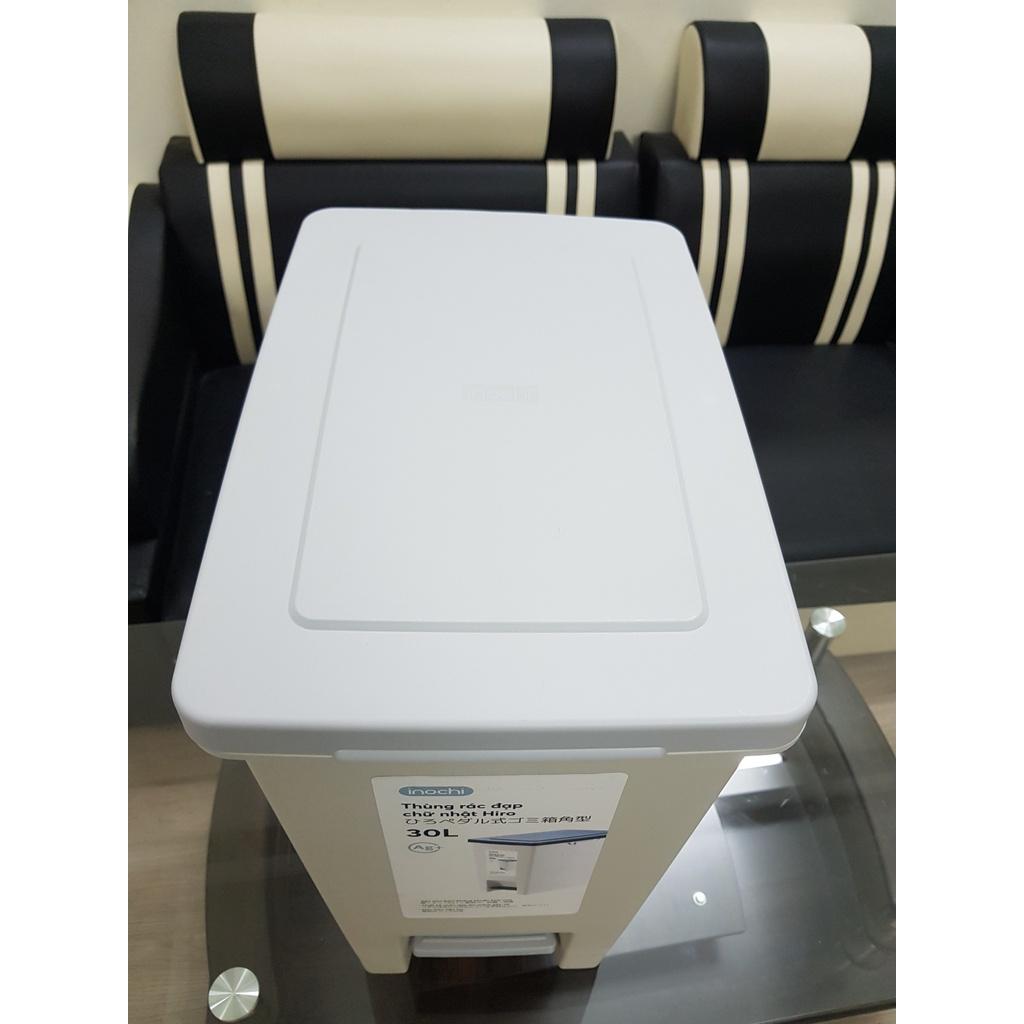 Thùng rác đạp chữ nhật Hiro 30L - Chính hãng INOCHI