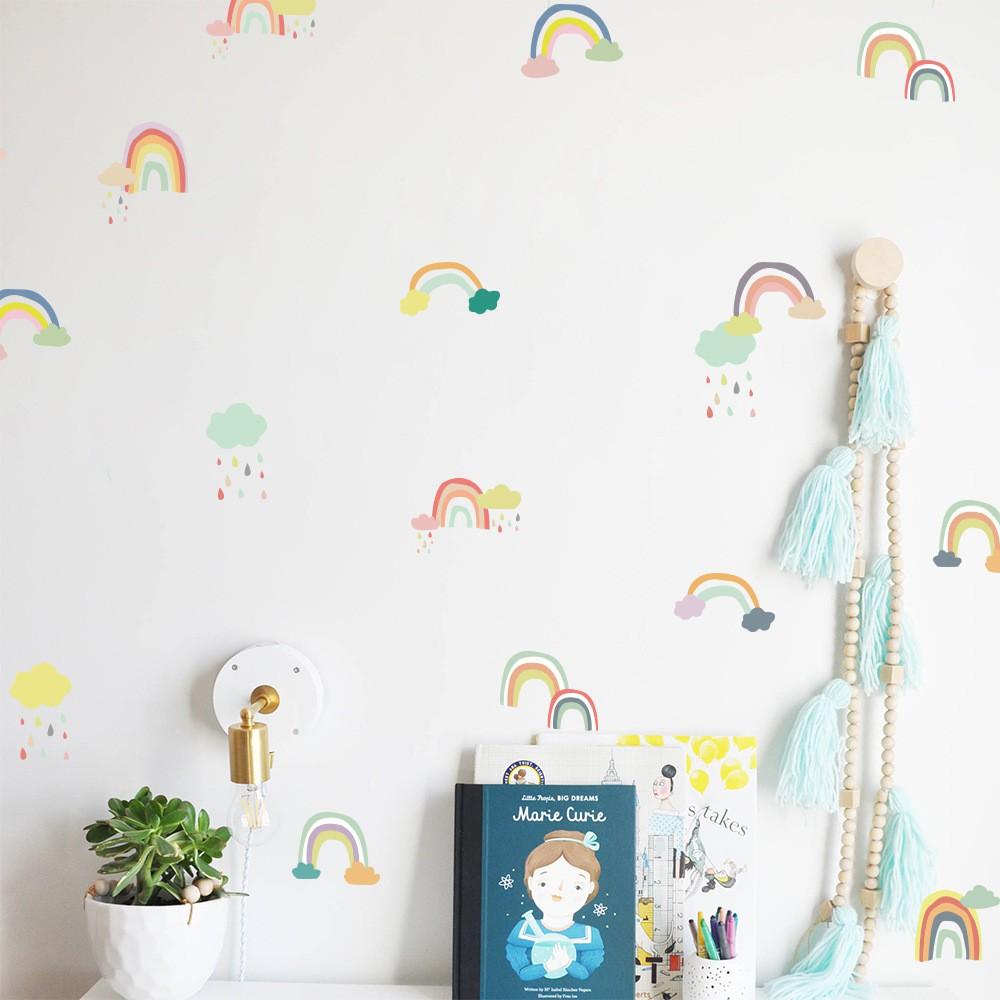 Decan Dán Tường An Phú Decor Họa Tiết Cầu Vồng Dễ Thương