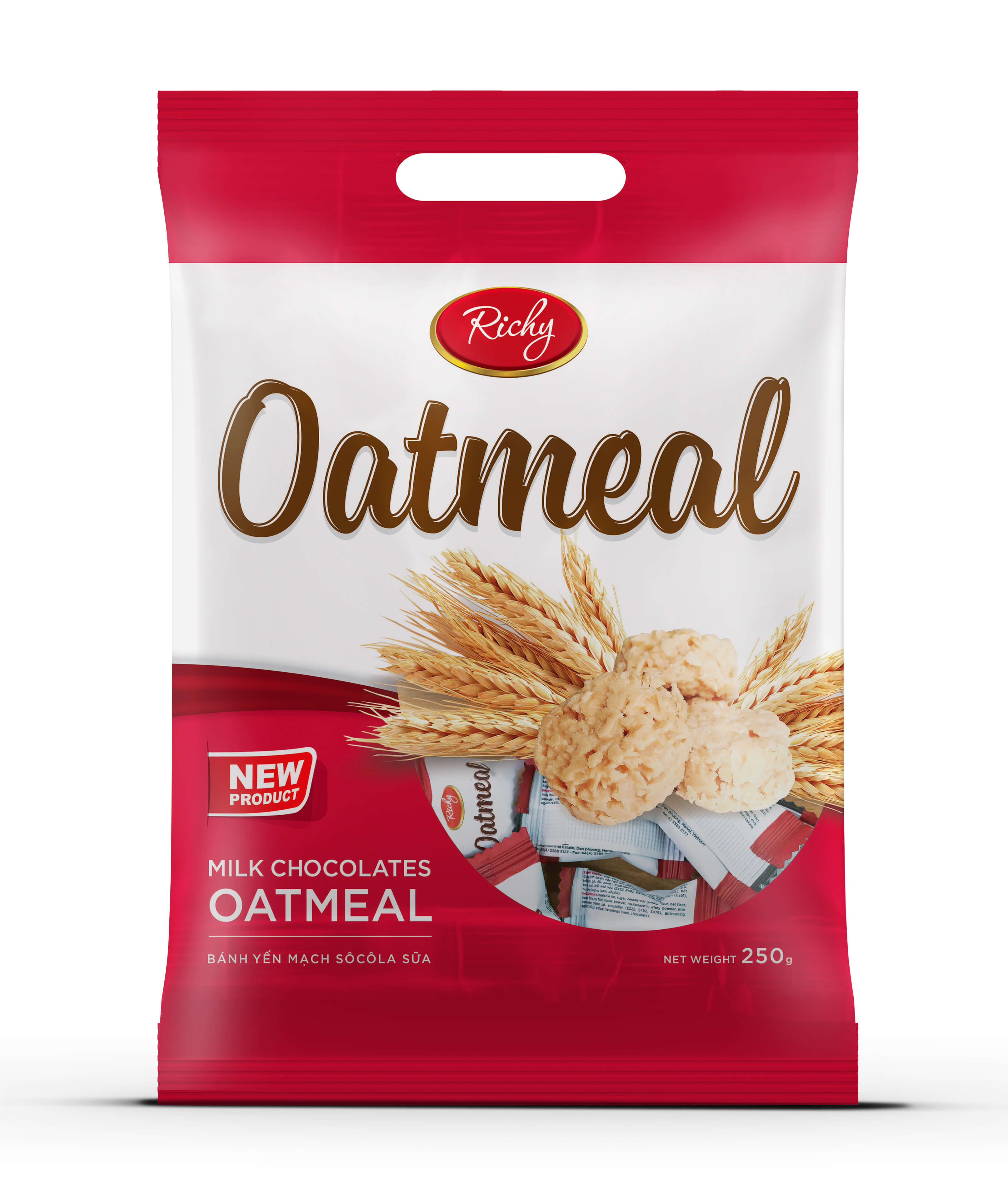 Bánh Yến Mạch Oatmeal Richy Thơm Ngon Túi 250g New