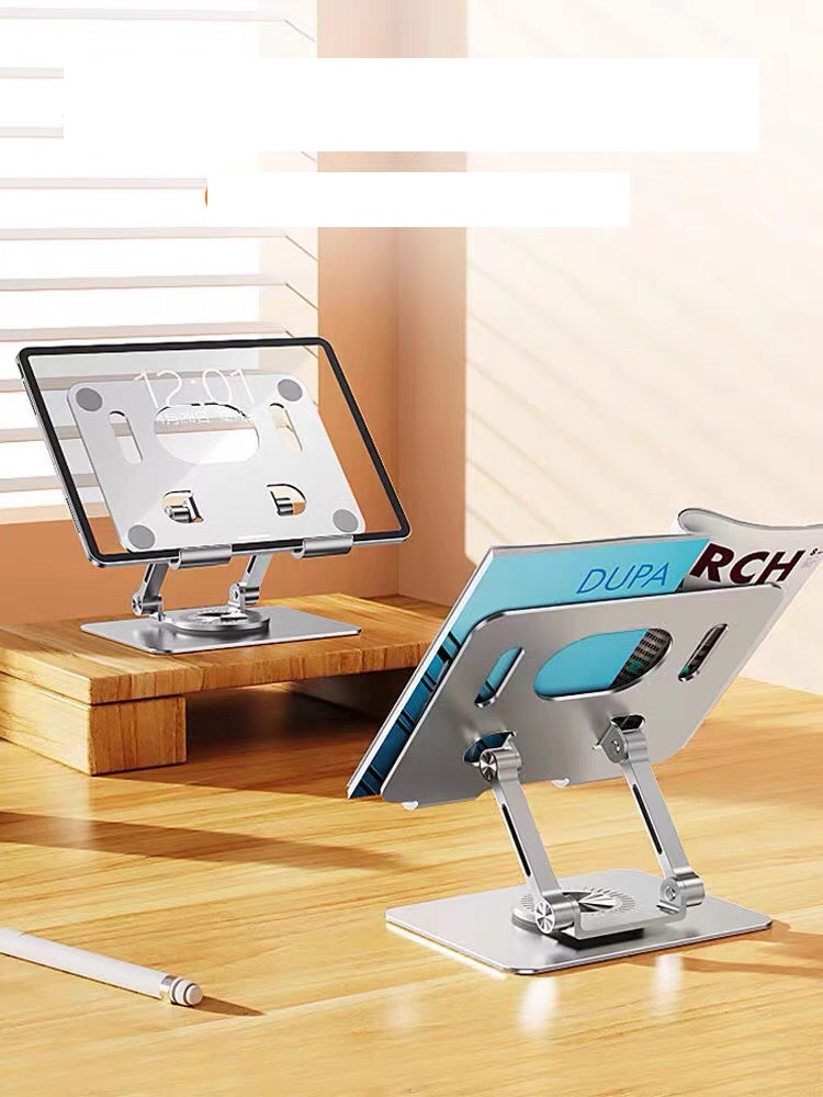 Giá Đỡ Máy Tính Bảng Chân Đế Xoay 360 Độ Chắc Chắn Từ Hơp Kim Nhôm Cao Cấp ( hàng chính hãng)