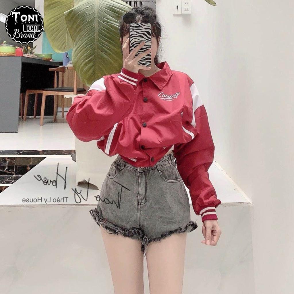 Áo Khoác Dù Bomber Lửng Curiorty - Áo Khoác Nữ 2 lớp Unisex (M180 - Kèm ảnh thật)