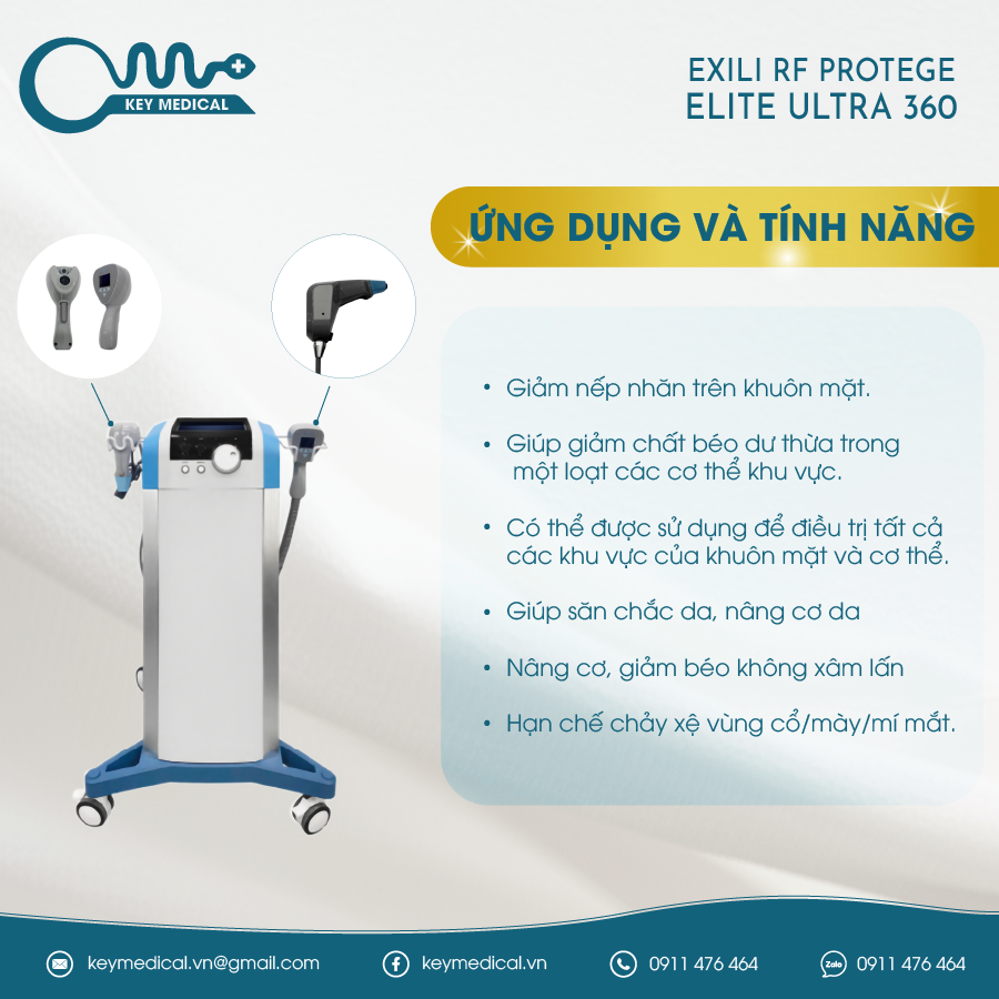 Máy nâng cơ Exili RF Protege Elite Ultra 360