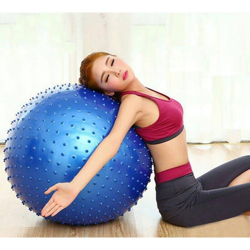 Bóng Tập Yoga 75cm Có Gai Massage Chống Trơn Trượt Siêu Bền Chống Nổ