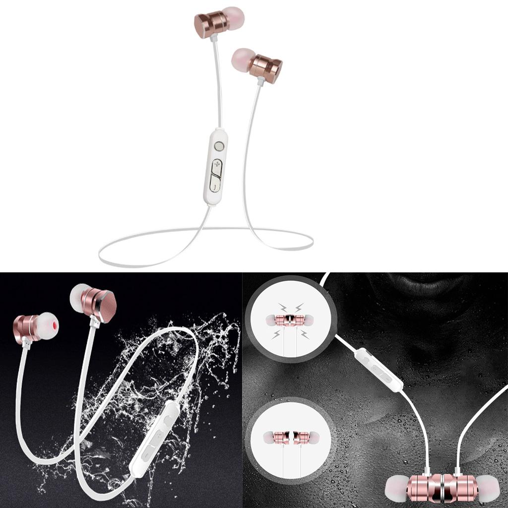 Wireless Headphones Sweatproof Magnetic In-Ear Sport Earbuds for Running