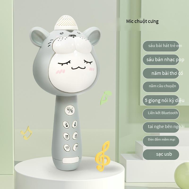 Khuyến mãi để xoa dịu trẻ em micro nhỏ đồ chơi trẻ em máy hát karaoke âm thanh tích hợp micro không dây bluetooth quà tặng