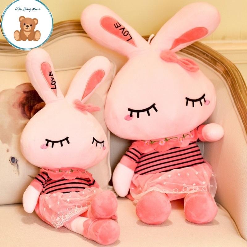 Gấu Bông Thỏ Love - Thỏ Chân Dài Nhắm Mắt - Gấu Bông Mina