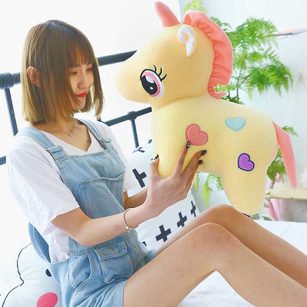 Gấu Bông Ngựa Pony (40 Cm) Gb18 (Màu Vàng)