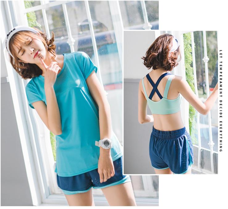 Set quần áo thể thao tập gym yoga nữ ngẵn skn01