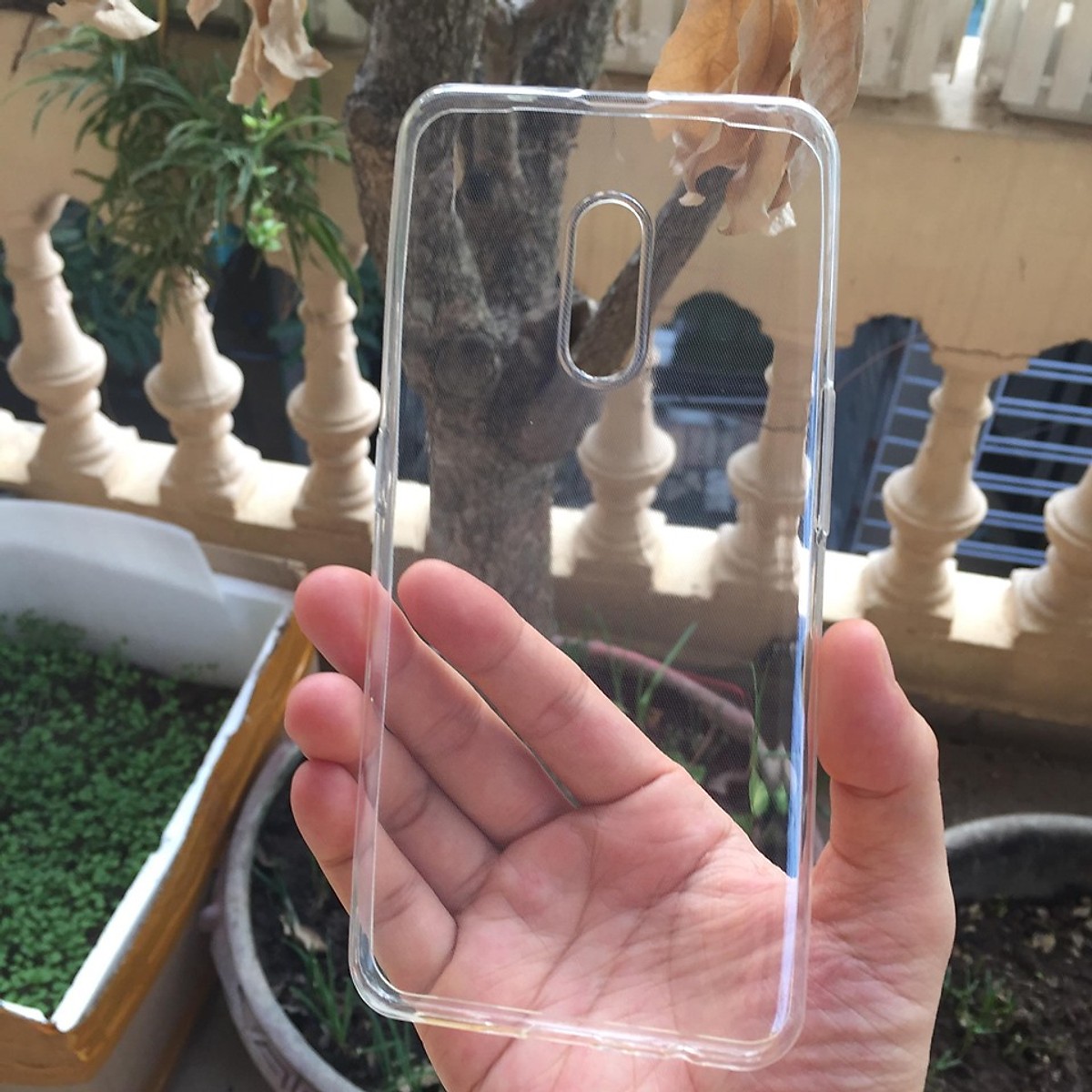 Ốp lưng silicone dẻo trong suốt dành cho Oppo Realme X