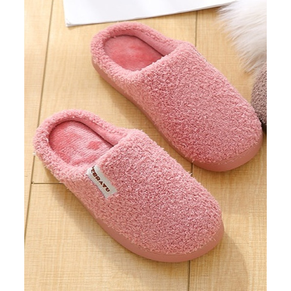 Dép Lông Đi Trong Nhà Chất Liệu Cotton Kết Hợp Lớp Lông Mịn Cực Ấm - Size 38-39