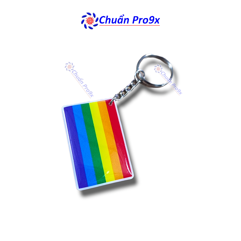 Móc khóa LGBT lục sắc nhựa dẻo MKDH01