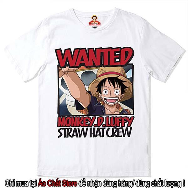 Áo thun LUFFY TRUY NÃ WANTED mẫu mới - Áo One Piece WANTED OP179