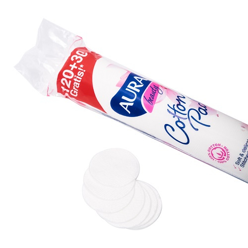 Combo 10 bông tẩy trang Aura 150 miếng
