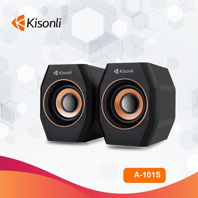 Loa vi tính 2.0 Kisonli A-101S thiết kế nhỏ gọn âm thanh hay - Hàng chính hãng