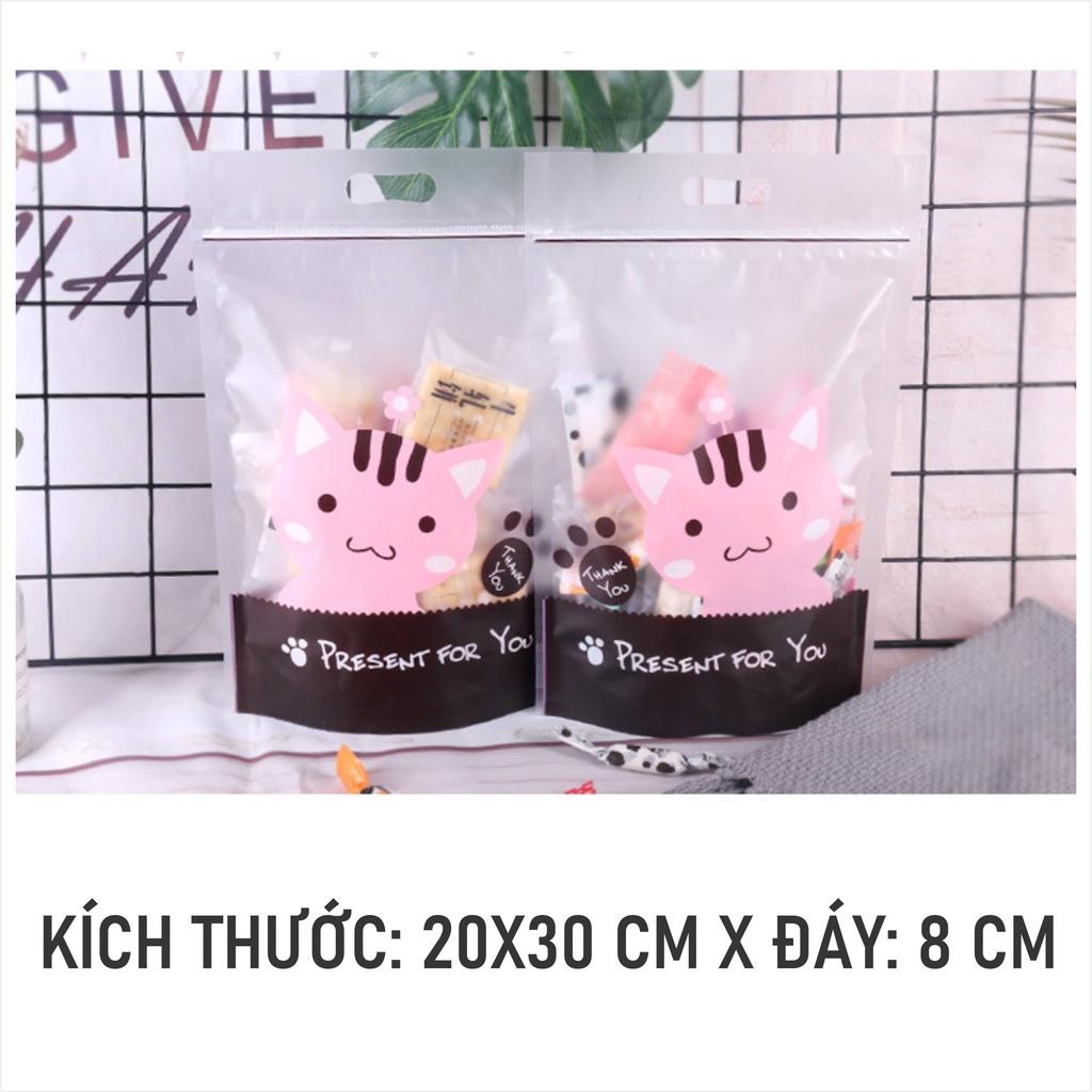 Túi Đựng Bánh Mì Bánh Quy Bánh Gối HÌNH MÈO CUTE 20X30CM - F10001-1T