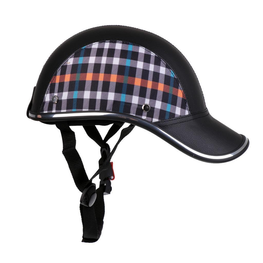 2Pcs Bike Riding PU  Visor with Adjustable Strap Safety Baseball Cap