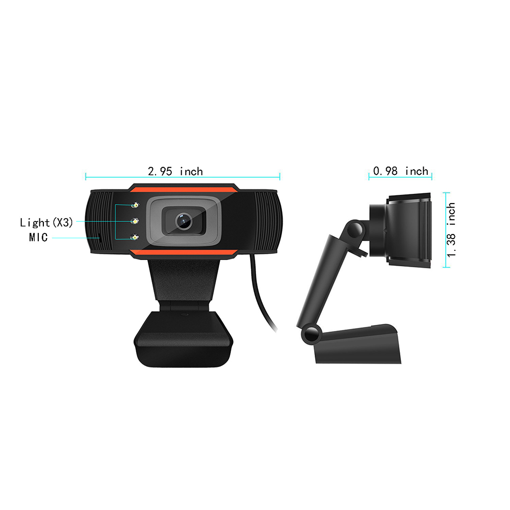 Webcam HXSJ A870C3 USB2.0 Kèm Mic Cho Cuộc Gọi Video - Hàng Chính Hãng