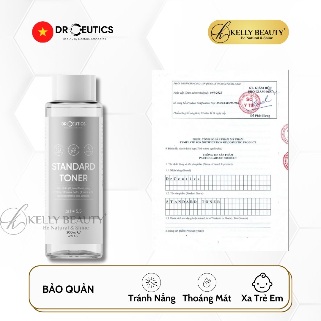 Standard Toner DrCeutics - Dung Dịch Cân Bằng Da, Cấp Ẩm Làm Dịu Mọi Làn Da - Kelly Beauty