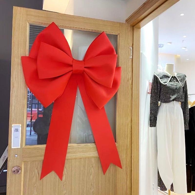 (Hỏa tốc ở Hà Nội) Nơ đỏ siêu to khổng lồ bằng xốp trang trí Giáng sinh Noel, cửa hàng , shop thời trang