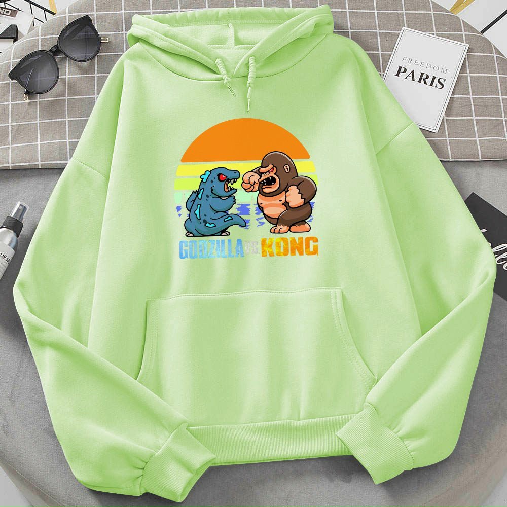 (38-70kg, liên hệ tư vấn size phù hợp) Áo hoodie chất nỉ bông mỏng H75-Godzilla vs Kong. Áo nỉ có nón. Áo nỉ nam, áo nỉ nữ. Áo khoác nỉ. Áo khoác nỉ tay dài. Áo khoác nỉ nón. HÀNG MAY TRỰC TIẾP TẠI VIỆT NAM. hongduyen2188