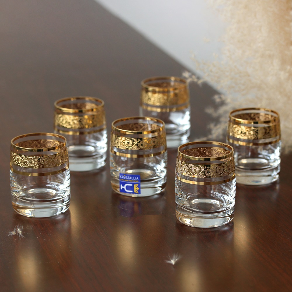 Ly uống Shot Ideal Mạ vàng Bohemia Tiệp khắc