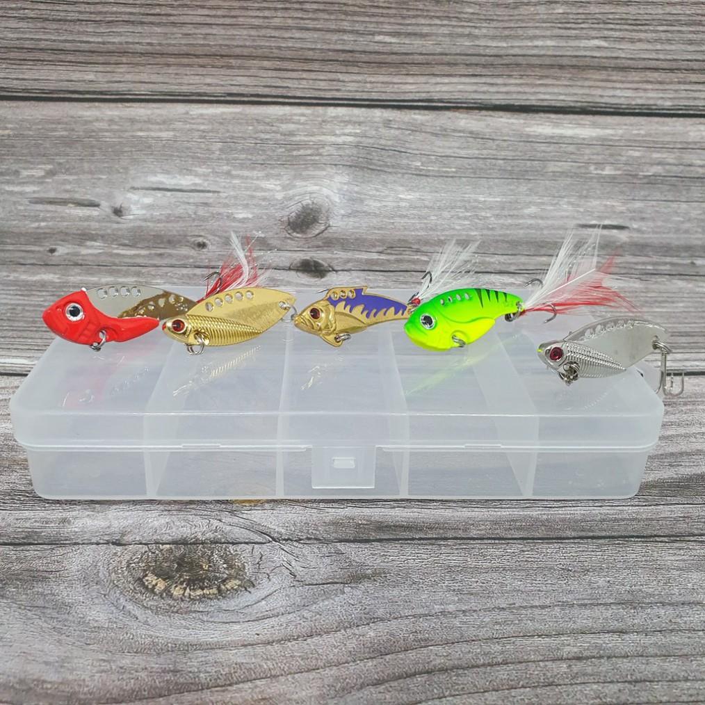 Bộ Combo Mồi Lure Cá Sắt Đa Dạng Kèm Hộp Đựng