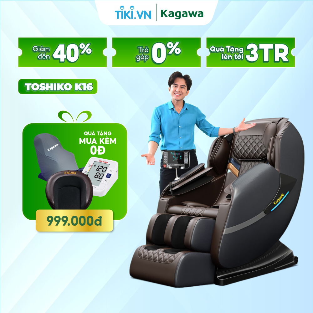 Ghế massage toàn thân Kagawa K16 Pro đa chức năng,tự động dò tìm huyệt đạo, quét AI, mát xa,thư giãn cơ thể