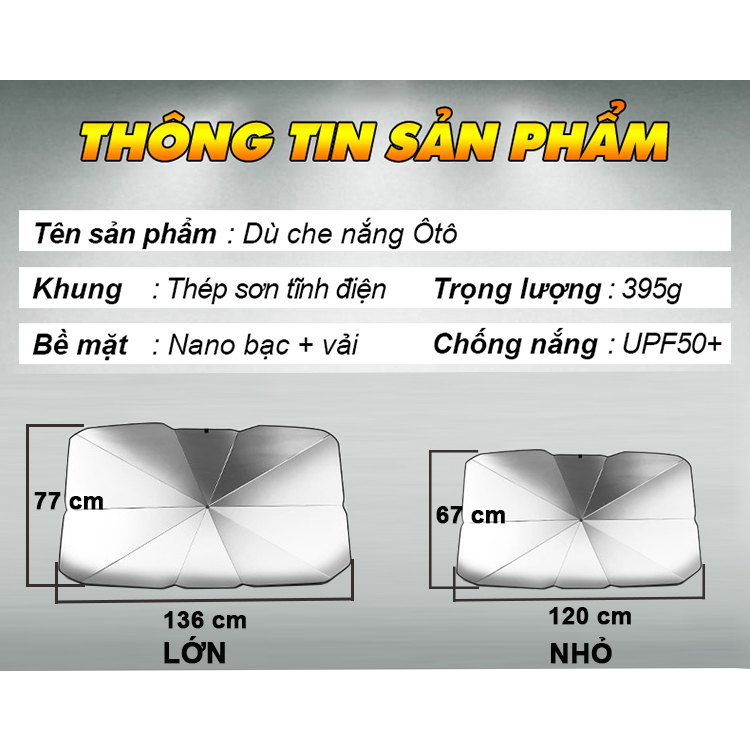 Tấm chắn che nắng Ô TÔ Xe Hơi - Phụ kiện chắn tia UV bảo vệ xe - Dù che nắng - Tấm hắt nắng chụp hình