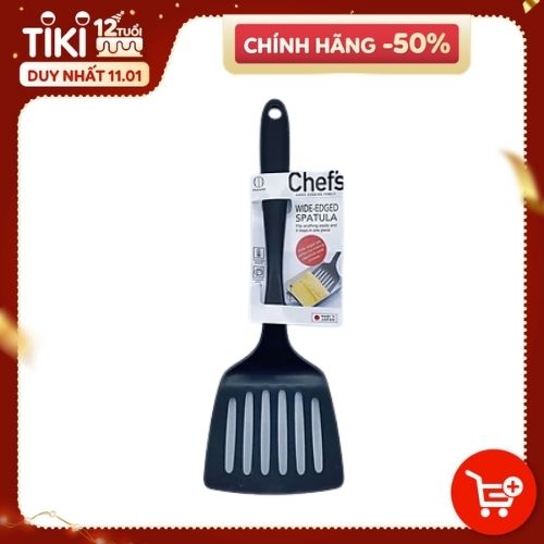 Xẻng Lật Thức Ăn Có Rãnh Kokubo Chef's Chịu Nhiệt Cao Hàng Nội Địa Nhật