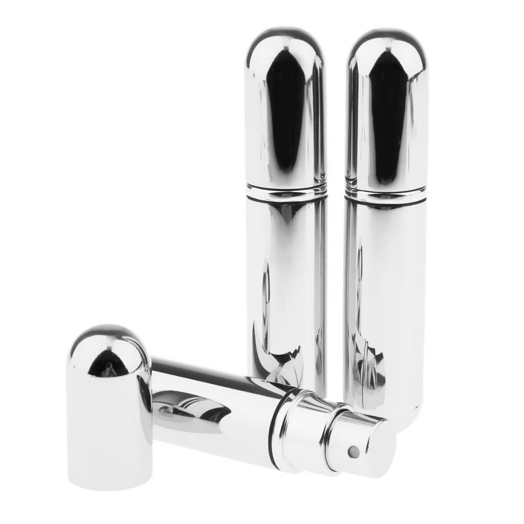 3x 5ml Empty Glass Spray Bottle Pump Fine Mist Perfume Atomizer