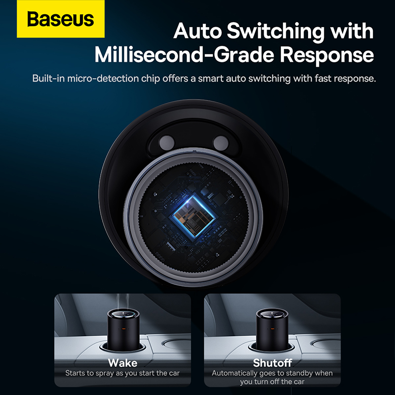 Máy Khuếch Tán Nước Hoa Khô Baseus Wisdom Car Smart Dual-port Atomized Aromatherapy Diffuser
