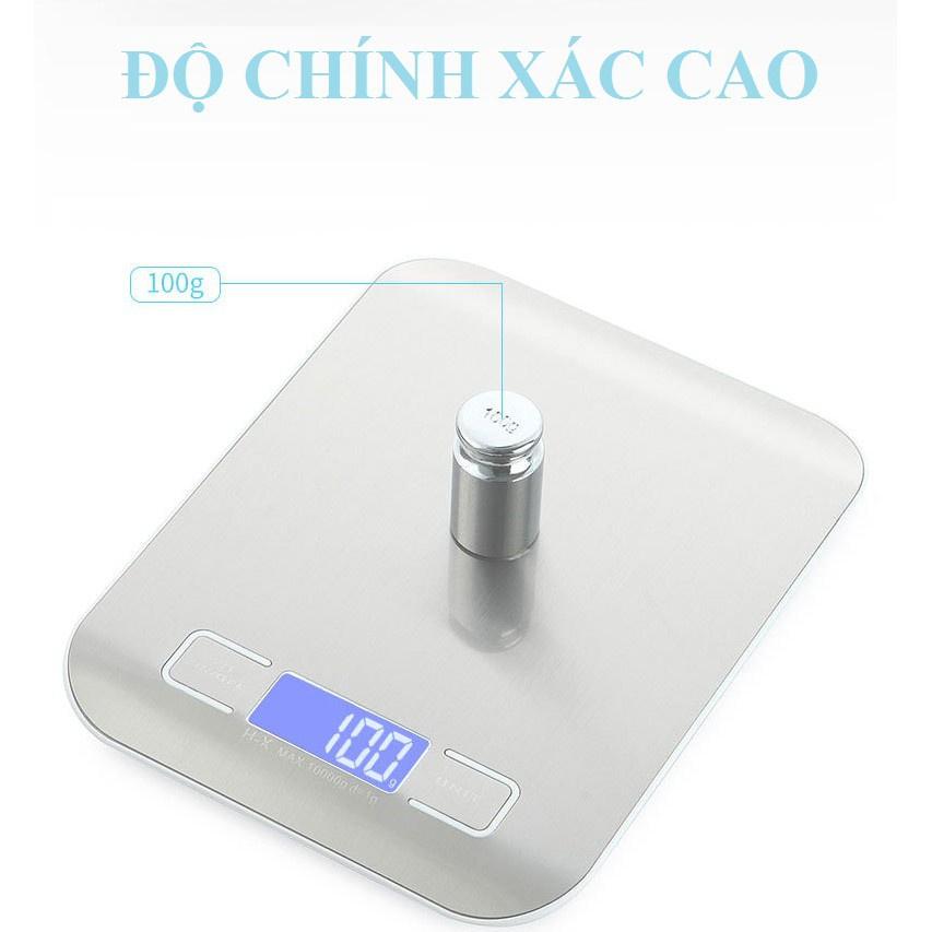 Cân Tiểu Ly Inox304 Chống Nước, Độ Chính Xác Cao, Dùng Pin Hàng Đẹp, Bền Tiện Dụng Cho Nhà Bếp 0-5kg