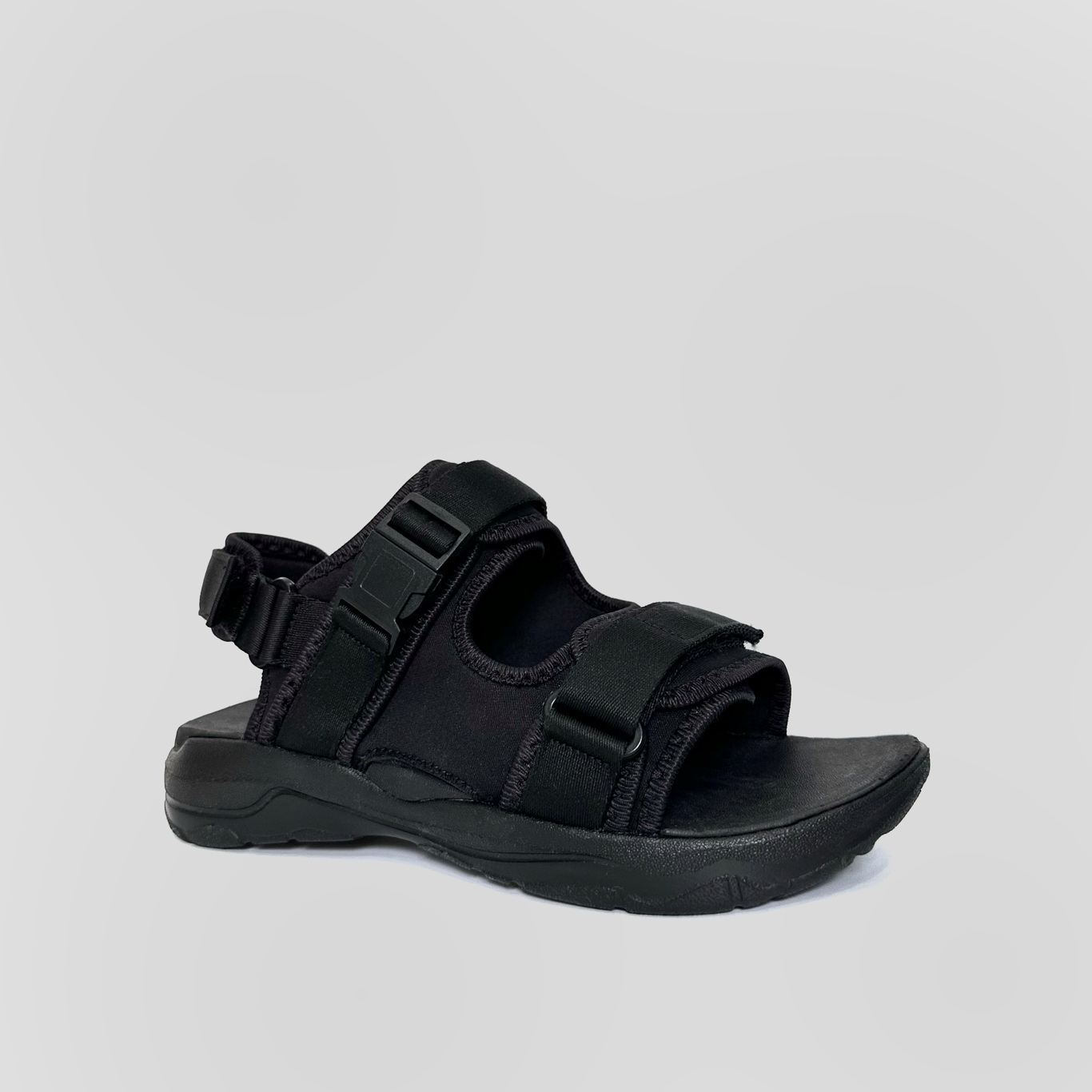 Giày Sandal Nam Nữ Unisex The BiLy Quai Ngang Dây Dù Đế IP Siêu Êm Nhẹ Màu Đen- BL07 Đen