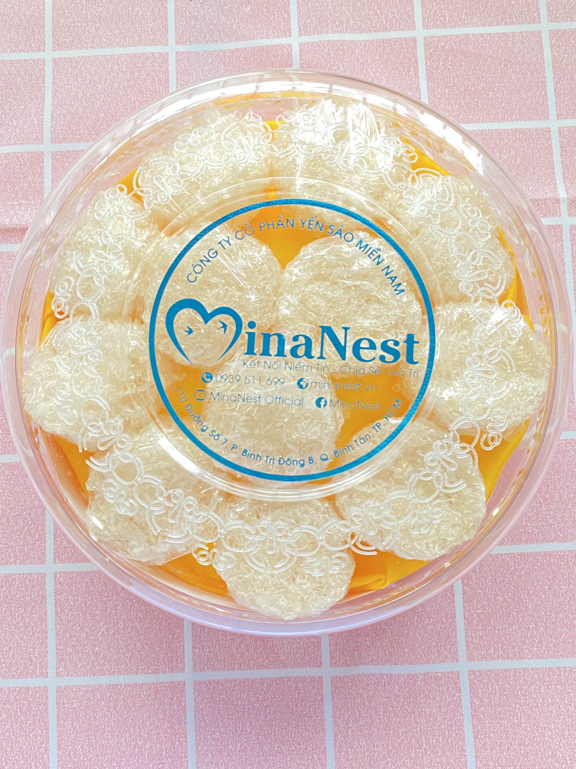 Yến sào tinh chế sợi ngắn dạng viên MinaNest, hộp 100gr