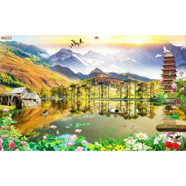 Tranh dán trang trí tường 3D keo sẵn